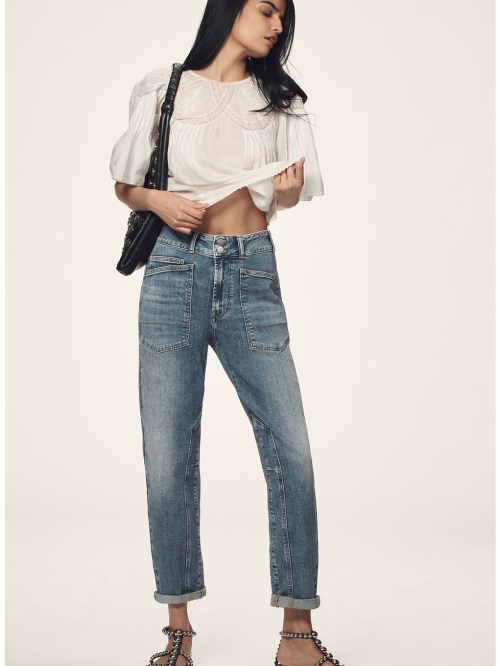 Wanderer Mid-Rise Relaxed Jeans by Pilcro  Size 32